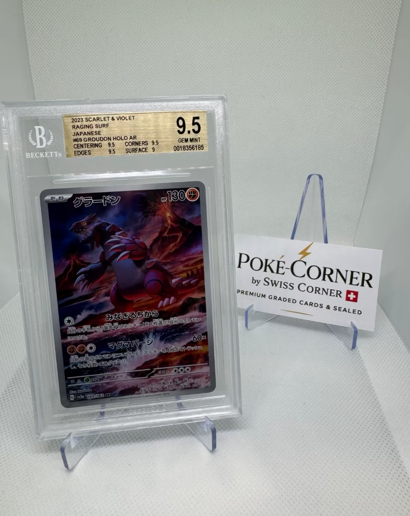 Pokemon BGS9.5 Groudon Holo AR – Raging Surf (Japanisch, 2023)