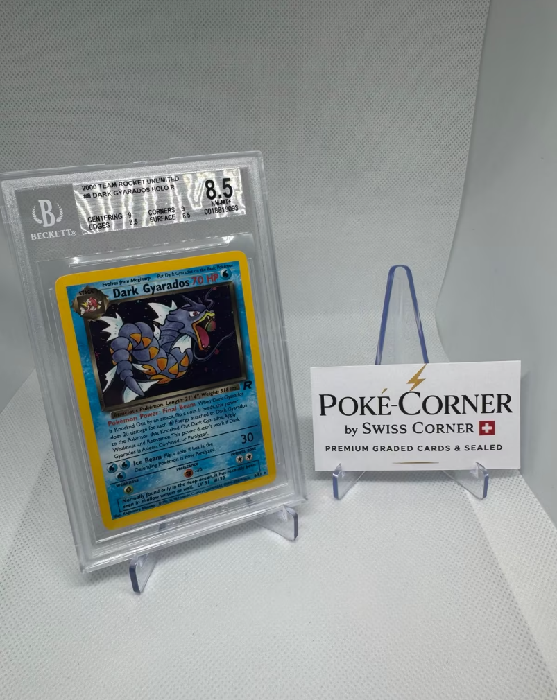 Dark Gyarados Holo – 2000 Team Rocket (Unlimited) – BGS 8.5 NM-MT