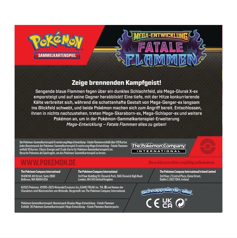 Pokémon ME02 Fatale Flammen Booster Display