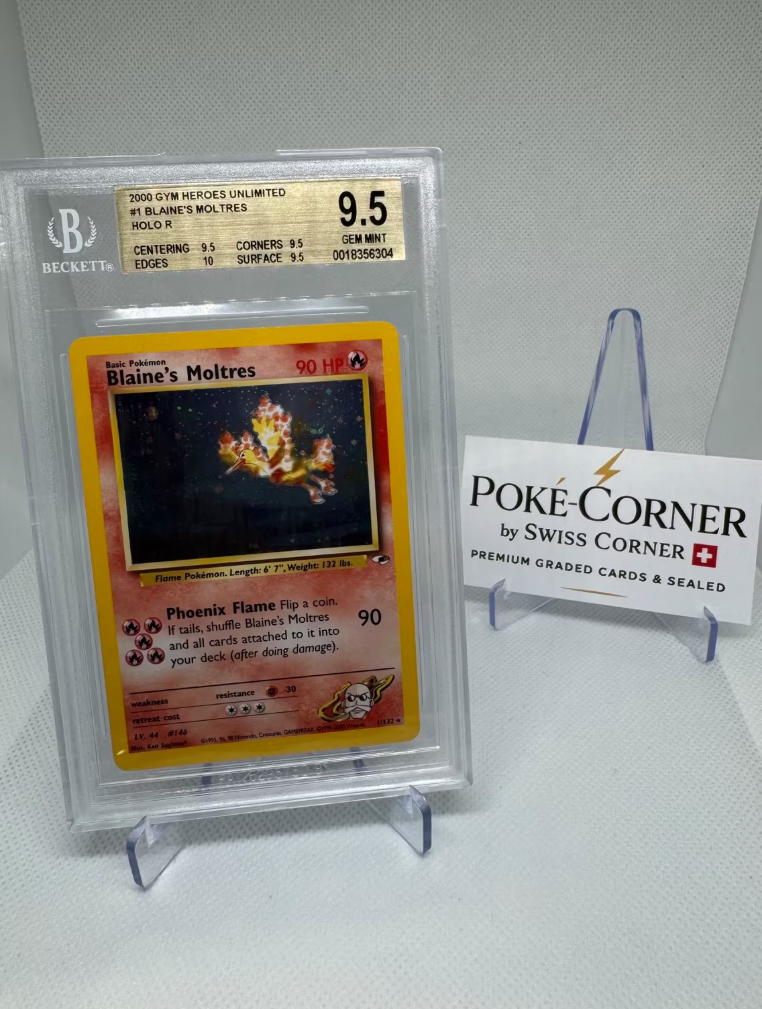 Blaine’s Moltres Holo – Beckett 9.5 Gem Mint