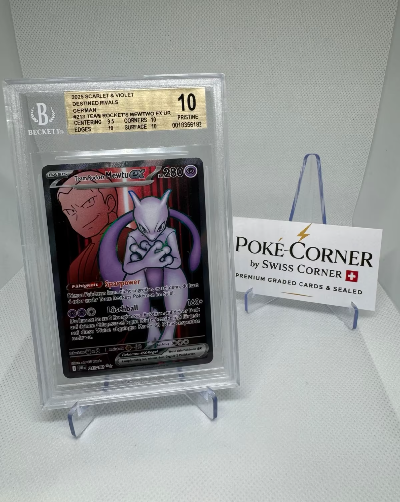 Team Rocket’s Mewtwo EX UR – Beckett 10 Pristine (Deutsch)