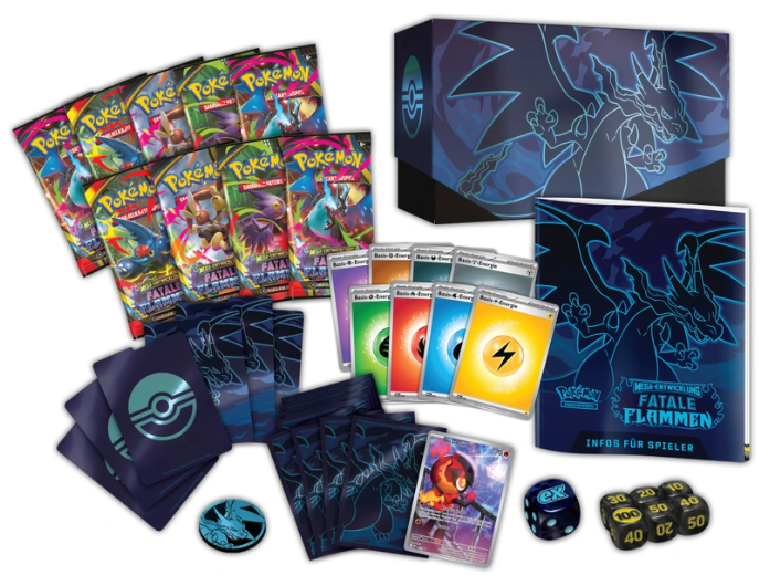 Pokémon Karten Mega-Entwicklung Fatale Flammen Top-Trainer-Box